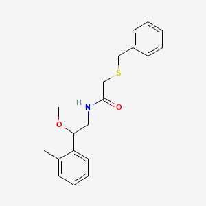 2-(benzylthio)-N-(2-methoxy-2-(o-tolyl)ethyl)acetamide