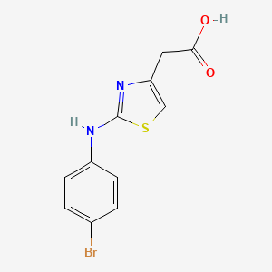 molecular formula C11H9BrN2O2S B2867668 [2-(4-Bromo-phenylamino)-thiazol-4-yl]-acetic acid CAS No. 335398-78-2