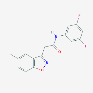 molecular formula C16H12F2N2O2 B286767 N-(3,5-difluorophenyl)-2-(5-methyl-1,2-benzisoxazol-3-yl)acetamide 