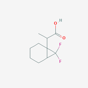 2-(7,7-Difluoro-1-bicyclo[4.1.0]heptanyl)propanoic acid