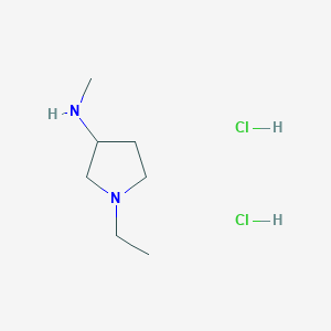 molecular formula C7H18Cl2N2 B2867674 1-乙基-N-甲基吡咯烷-3-胺；二盐酸盐 CAS No. 2551119-90-3