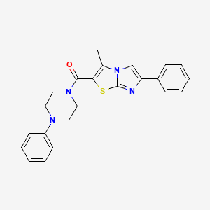 (3-Methyl-6-phenylimidazo[2,1-b]thiazol-2-yl)(4-phenylpiperazin-1-yl)methanone