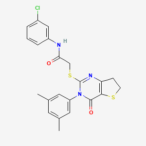 N-(3-chlorophenyl)-2-((3-(3,5-dimethylphenyl)-4-oxo-3,4,6,7-tetrahydrothieno[3,2-d]pyrimidin-2-yl)thio)acetamide
