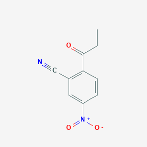 Benzonitrile, 5-nitro-2-(1-oxopropyl)-