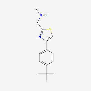 molecular formula C15H20N2S B2867699 {[4-(4-Tert-butylphenyl)-1,3-thiazol-2-yl]methyl}(methyl)amine CAS No. 643725-89-7