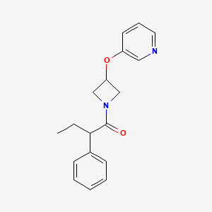 molecular formula C18H20N2O2 B2867712 2-Phenyl-1-(3-(pyridin-3-yloxy)azetidin-1-yl)butan-1-one CAS No. 1903684-38-7