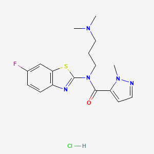 N-(3-(dimethylamino)propyl)-N-(6-fluorobenzo[d]thiazol-2-yl)-1-methyl-1H-pyrazole-5-carboxamide hydrochloride