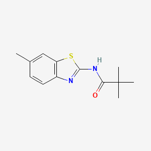 molecular formula C13H16N2OS B2867726 2,2-二甲基-N-(6-甲基-1,3-苯并噻唑-2-基)丙酰胺 CAS No. 377061-87-5
