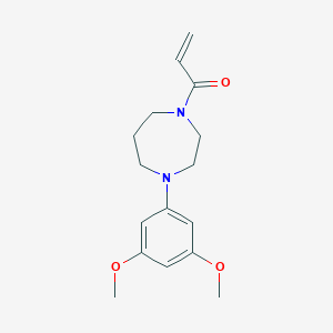 molecular formula C16H22N2O3 B2867728 1-[4-(3,5-Dimethoxyphenyl)-1,4-diazepan-1-yl]prop-2-en-1-one CAS No. 2094881-06-6