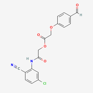 molecular formula C18H13ClN2O5 B2867732 [2-(5-Chloro-2-cyanoanilino)-2-oxoethyl] 2-(4-formylphenoxy)acetate CAS No. 731012-73-0