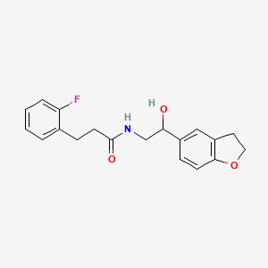 N-(2-(2,3-dihydrobenzofuran-5-yl)-2-hydroxyethyl)-3-(2-fluorophenyl)propanamide