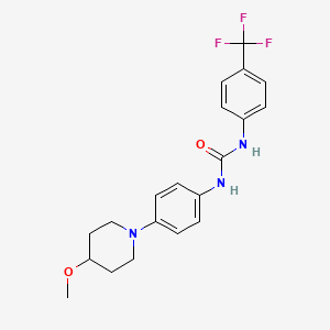 molecular formula C20H22F3N3O2 B2867744 1-(4-(4-Methoxypiperidin-1-yl)phenyl)-3-(4-(trifluoromethyl)phenyl)urea CAS No. 1448065-11-9