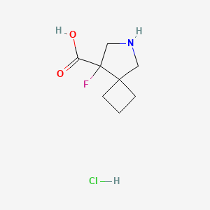molecular formula C8H13ClFNO2 B2867746 8-Fluoro-6-azaspiro[3.4]octane-8-carboxylic acid hcl CAS No. 2137577-93-4