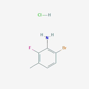 molecular formula C7H8BrClFN B2867753 6-Bromo-2-fluoro-3-methylaniline;hydrochloride CAS No. 2490403-79-5