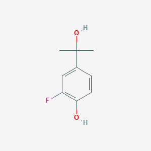 molecular formula C9H11FO2 B2867765 2-Fluoro-4-(2-hydroxypropan-2-yl)phenol CAS No. 1236409-89-4
