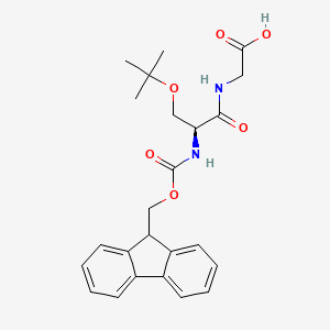 molecular formula C24H28N2O6 B2867767 N-alpha-(9-Fluorenylmethyloxycarbonyl)-O-t-butyl-L-serinyl-glycine CAS No. 81672-17-5