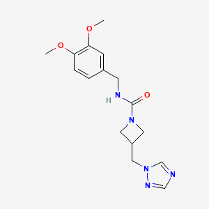 3-((1H-1,2,4-triazol-1-yl)methyl)-N-(3,4-dimethoxybenzyl)azetidine-1-carboxamide
