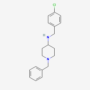 1-benzyl-N-[(4-chlorophenyl)methyl]piperidin-4-amine