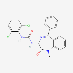 1-(2,6-dichlorophenyl)-3-(1-methyl-2-oxo-5-phenyl-2,3-dihydro-1H-1,4-benzodiazepin-3-yl)urea