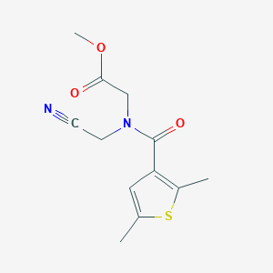molecular formula C12H14N2O3S B2867785 Methyl 2-[cyanomethyl-(2,5-dimethylthiophene-3-carbonyl)amino]acetate CAS No. 1385463-28-4