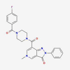 7-(4-(4-fluorobenzoyl)piperazine-1-carbonyl)-5-methyl-2-phenyl-2H-pyrazolo[4,3-c]pyridin-3(5H)-one