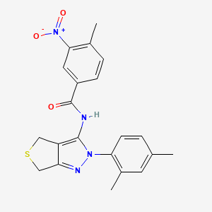 N-[2-(2,4-dimethylphenyl)-4,6-dihydrothieno[3,4-c]pyrazol-3-yl]-4-methyl-3-nitrobenzamide