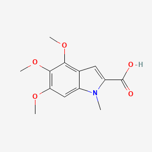 molecular formula C13H15NO5 B2867812 4,5,6-三甲氧基-1-甲基-1H-吲哚-2-羧酸 CAS No. 481074-71-9