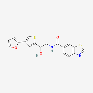 N-[2-[4-(Furan-2-yl)thiophen-2-yl]-2-hydroxyethyl]-1,3-benzothiazole-6-carboxamide