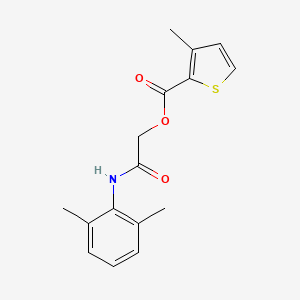 molecular formula C16H17NO3S B2867834 [2-(2,6-二甲基苯胺基)-2-氧代乙基] 3-甲基噻吩-2-羧酸酯 CAS No. 387853-53-4