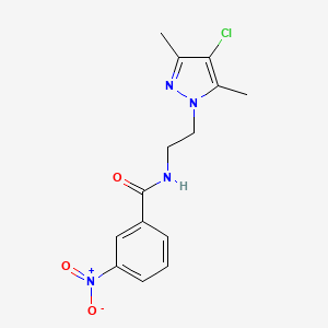 N-(2-(4-chloro-3,5-dimethyl-1H-pyrazol-1-yl)ethyl)-3-nitrobenzamide