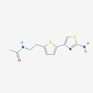 N-[2-[5-(2-amino-1,3-thiazol-4-yl)thiophen-2-yl]ethyl]acetamide