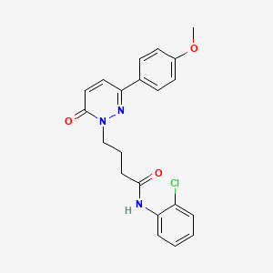 molecular formula C21H20ClN3O3 B2867852 N-(2-chlorophenyl)-4-(3-(4-methoxyphenyl)-6-oxopyridazin-1(6H)-yl)butanamide CAS No. 946266-98-4