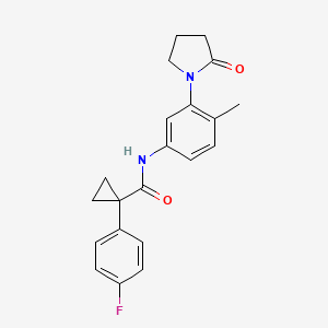 1-(4-fluorophenyl)-N-(4-methyl-3-(2-oxopyrrolidin-1-yl)phenyl)cyclopropanecarboxamide