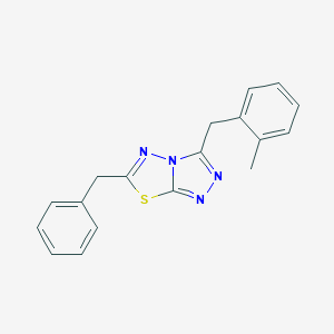 molecular formula C18H16N4S B286787 6-Benzyl-3-(2-methylbenzyl)[1,2,4]triazolo[3,4-b][1,3,4]thiadiazole 