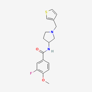 3-fluoro-4-methoxy-N-{1-[(thiophen-3-yl)methyl]pyrrolidin-3-yl}benzamide