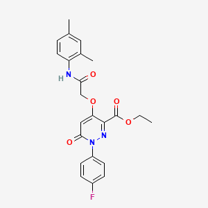 Ethyl 4-(2-((2,4-dimethylphenyl)amino)-2-oxoethoxy)-1-(4-fluorophenyl)-6-oxo-1,6-dihydropyridazine-3-carboxylate