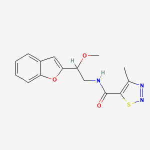 N-(2-(benzofuran-2-yl)-2-methoxyethyl)-4-methyl-1,2,3-thiadiazole-5-carboxamide