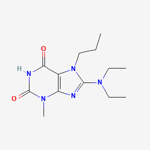 B2867874 8-(Diethylamino)-3-methyl-7-propylpurine-2,6-dione CAS No. 301353-83-3
