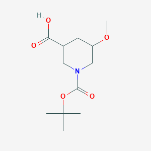 molecular formula C12H21NO5 B2867880 C(C)(C)(C)OC(=O)N1CC(CC(C1)OC)C(=O)O CAS No. 1675974-73-8