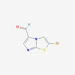 molecular formula C6H3BrN2OS B2867889 2-溴咪唑并[2,1-b][1,3]噻唑-5-甲醛 CAS No. 1289047-21-7