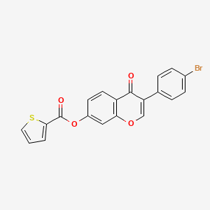 molecular formula C20H11BrO4S B2867898 3-(4-bromophenyl)-4-oxo-4H-chromen-7-yl thiophene-2-carboxylate CAS No. 610752-80-2