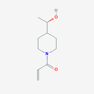 molecular formula C10H17NO2 B2867899 1-[4-[(1S)-1-Hydroxyethyl]piperidin-1-yl]prop-2-en-1-one CAS No. 2154725-27-4