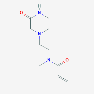 molecular formula C10H17N3O2 B2867902 N-Methyl-N-[2-(3-oxopiperazin-1-yl)ethyl]prop-2-enamide CAS No. 2411237-30-2