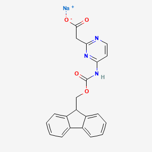 Sodium;2-[4-(9H-fluoren-9-ylmethoxycarbonylamino)pyrimidin-2-yl]acetate