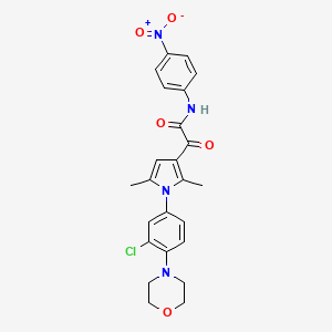 2-[1-(3-chloro-4-morpholinophenyl)-2,5-dimethyl-1H-pyrrol-3-yl]-N-(4-nitrophenyl)-2-oxoacetamide