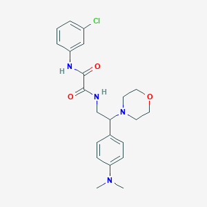 molecular formula C22H27ClN4O3 B2867909 N1-(3-chlorophenyl)-N2-(2-(4-(dimethylamino)phenyl)-2-morpholinoethyl)oxalamide CAS No. 900006-00-0