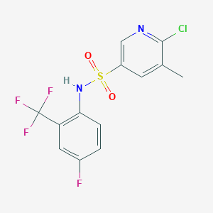 6-chloro-N-[4-fluoro-2-(trifluoromethyl)phenyl]-5-methylpyridine-3-sulfonamide