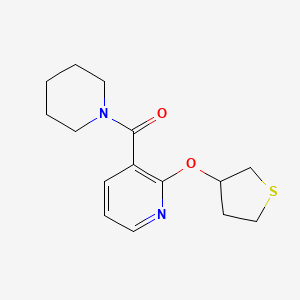 molecular formula C15H20N2O2S B2867916 哌啶-1-基(2-((四氢噻吩-3-基)氧基)吡啶-3-基)甲苯酮 CAS No. 2034621-16-2