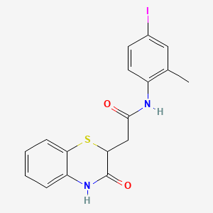 N-(4-iodo-2-methylphenyl)-2-(3-oxo-3,4-dihydro-2H-1,4-benzothiazin-2-yl)acetamide