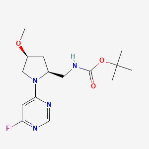 Tert-butyl N-[[(2S,4S)-1-(6-fluoropyrimidin-4-yl)-4-methoxypyrrolidin-2-yl]methyl]carbamate